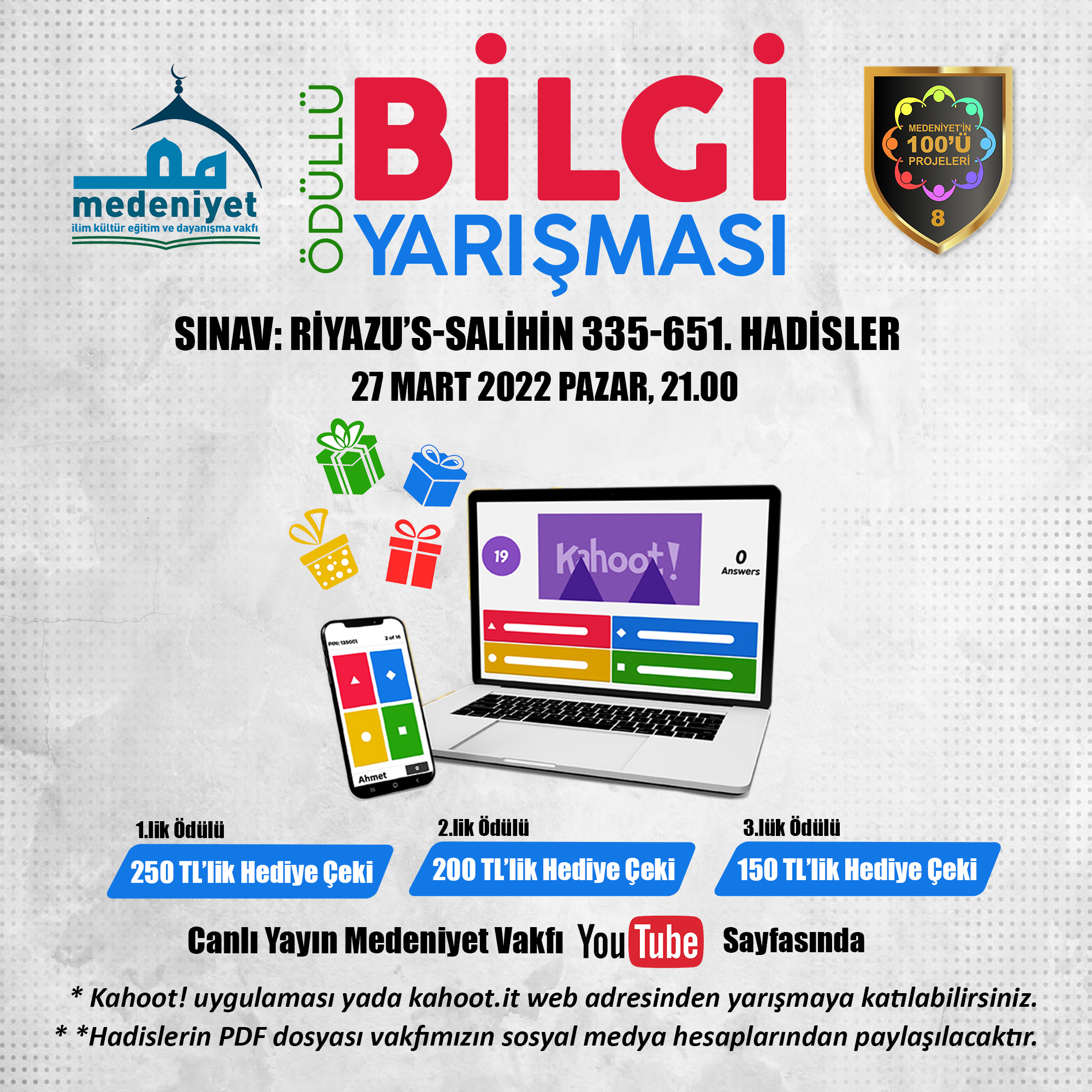 RİYAZUS SALİHİN BİLGİ YARIŞMASI AFİŞİ 2