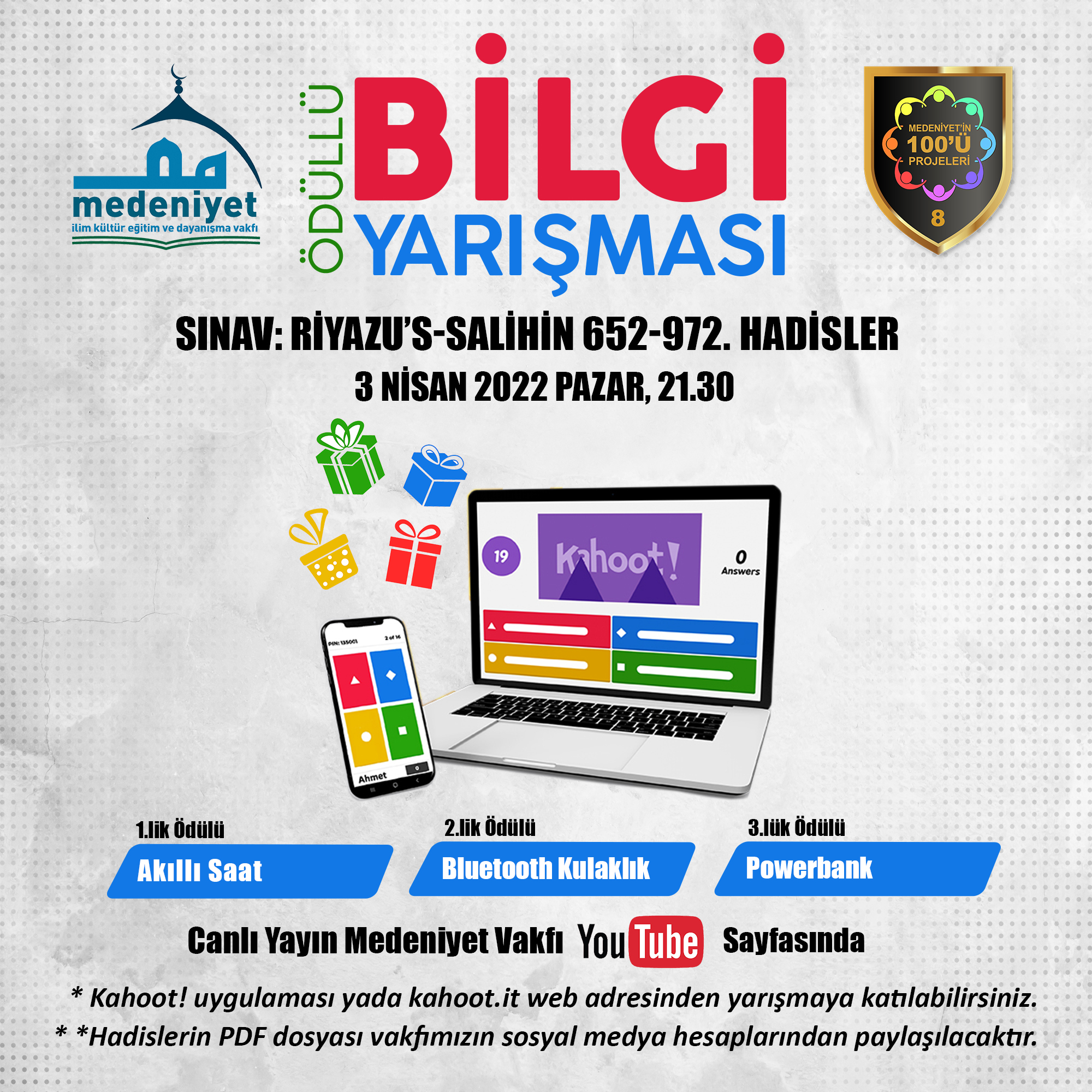 RİYAZUS SALİHİN BİLGİ YARIŞMASI AFİŞİ 3