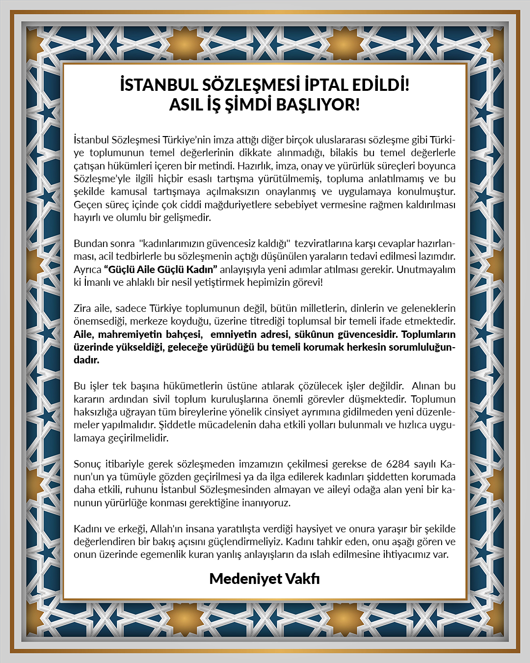 basin aciklamasi istanbul sözleşmesi