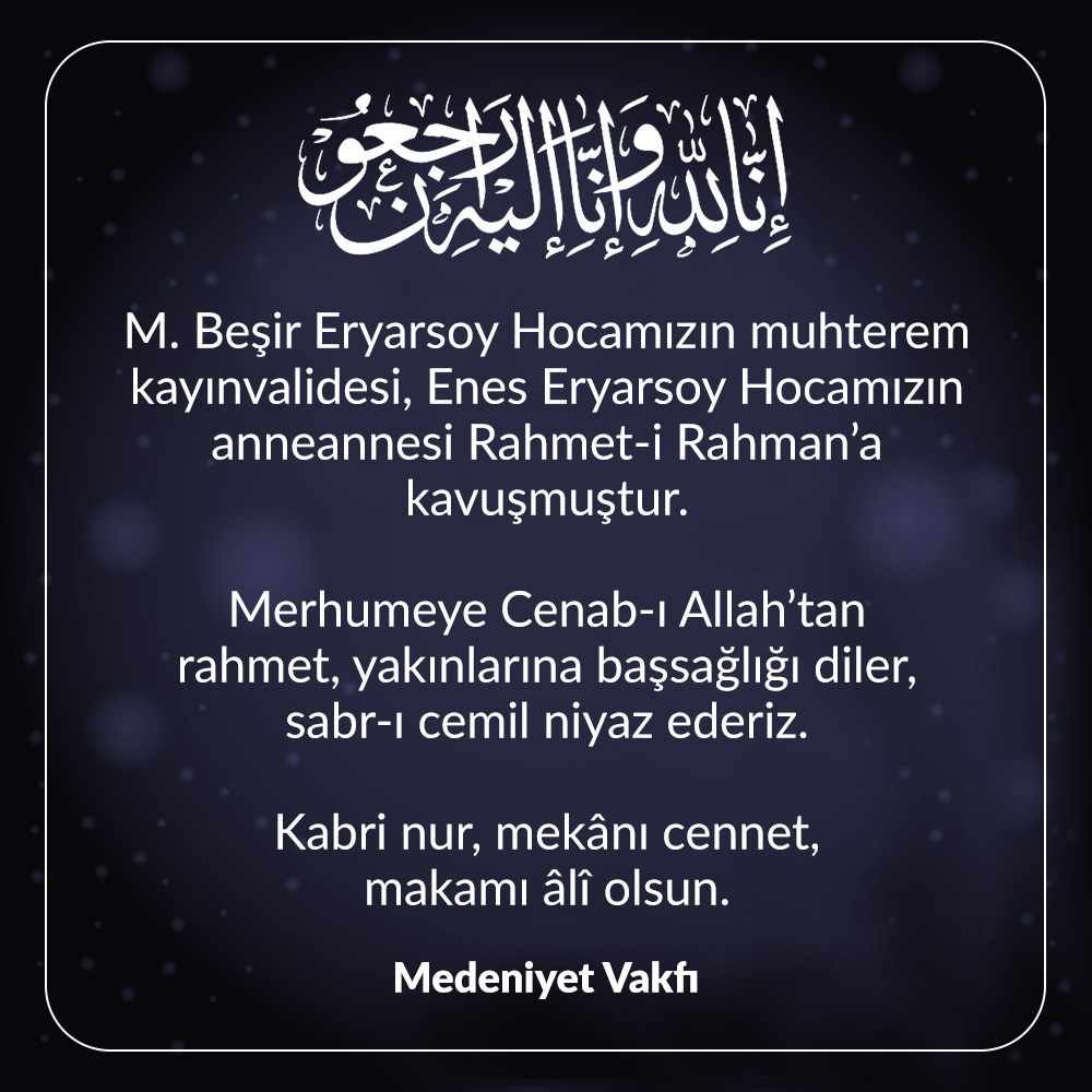 beşir hoca kayınvalidesi taziye