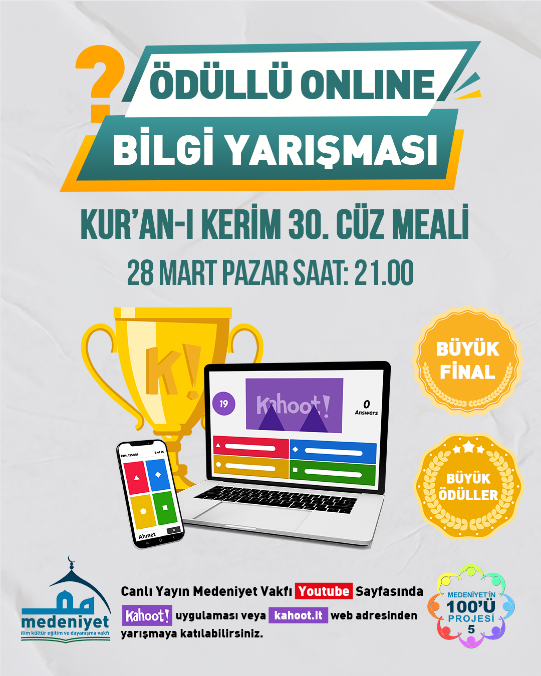 kahoot bilgi yarışması 30. CÜZ 1