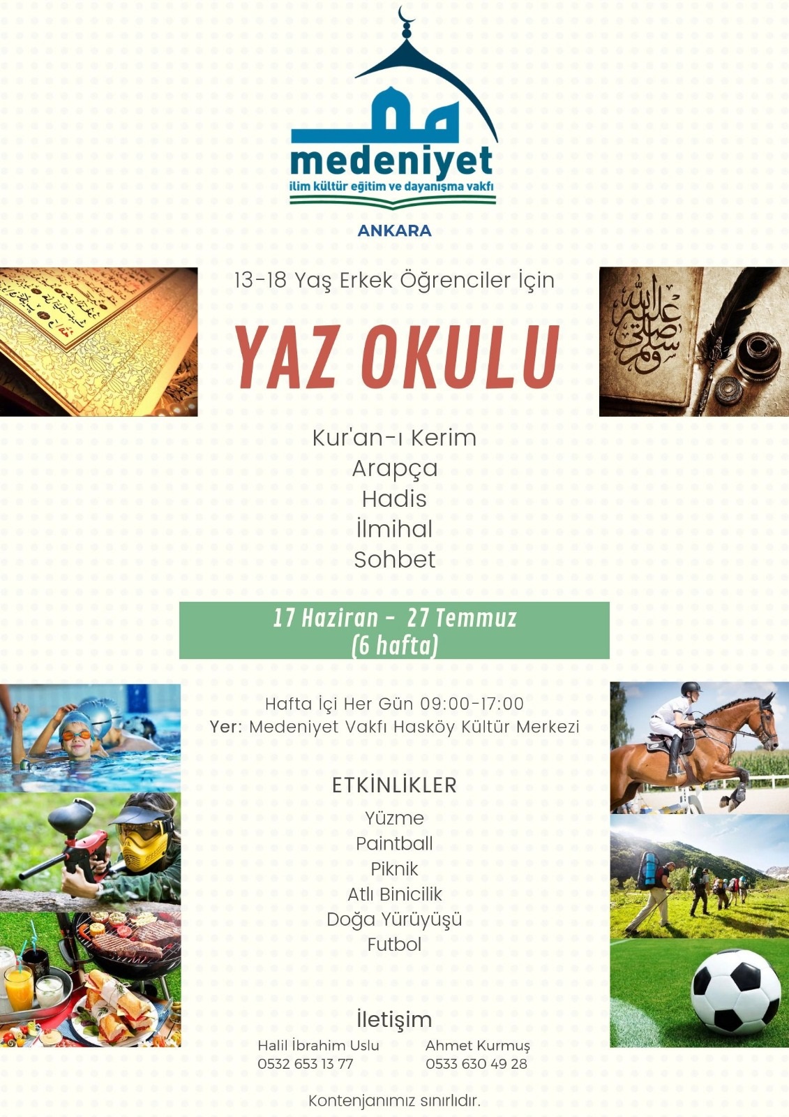 medeniyet ankara yaz okulu 2019