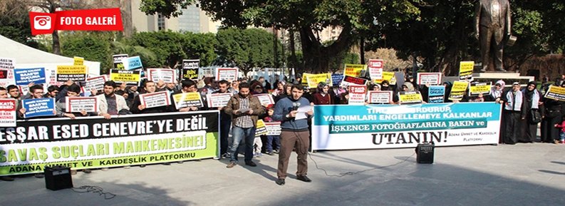 ADANALILAR BAAS VAHŞETİNİ PROTESTO ETTİ