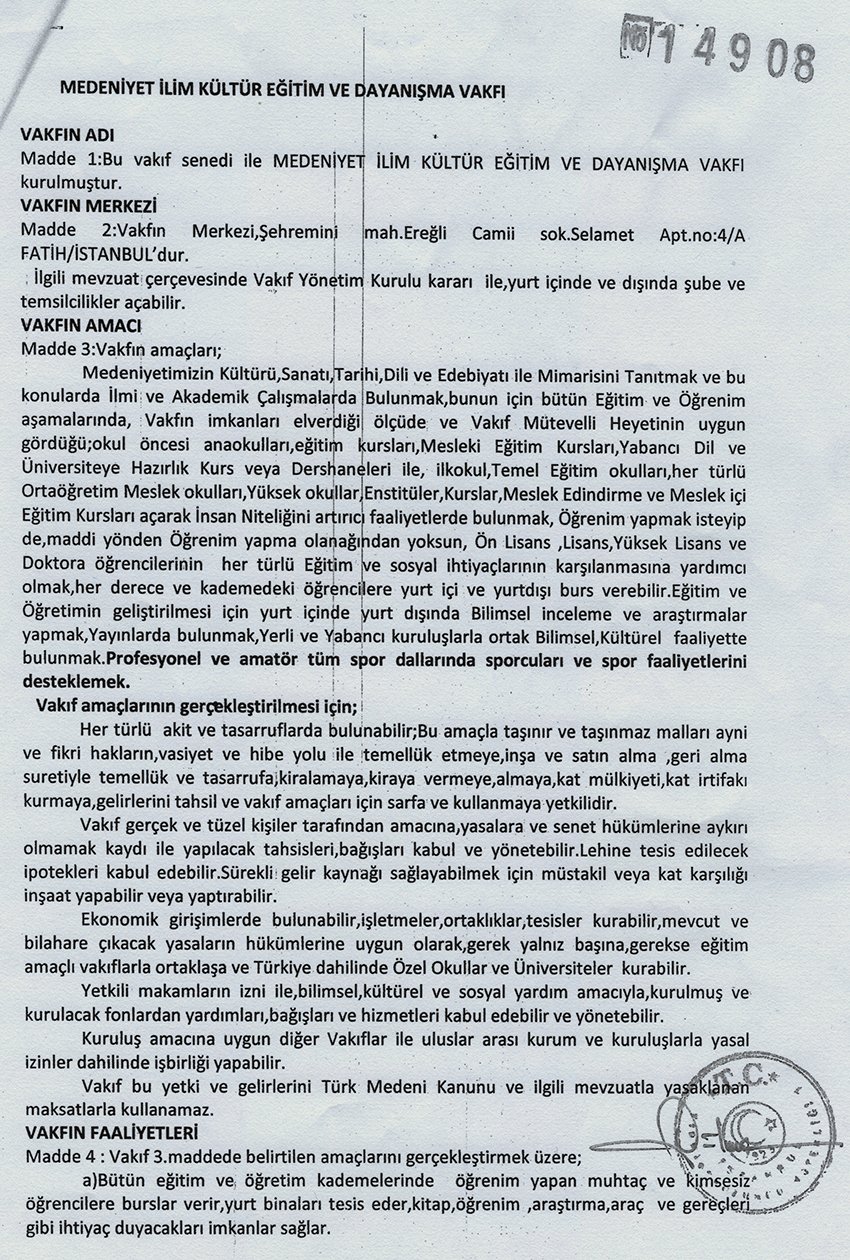 VAKIF SENEDİ