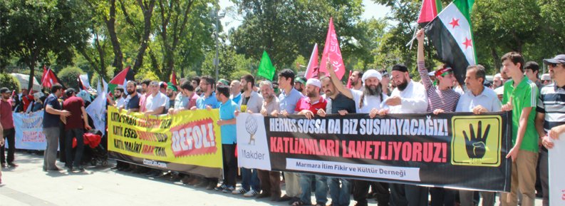 FİLİSTİN'E SALDIRILAR PROTESTO EDİLDİ