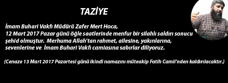 Zafer Mert Hoca Taziye Mesajı