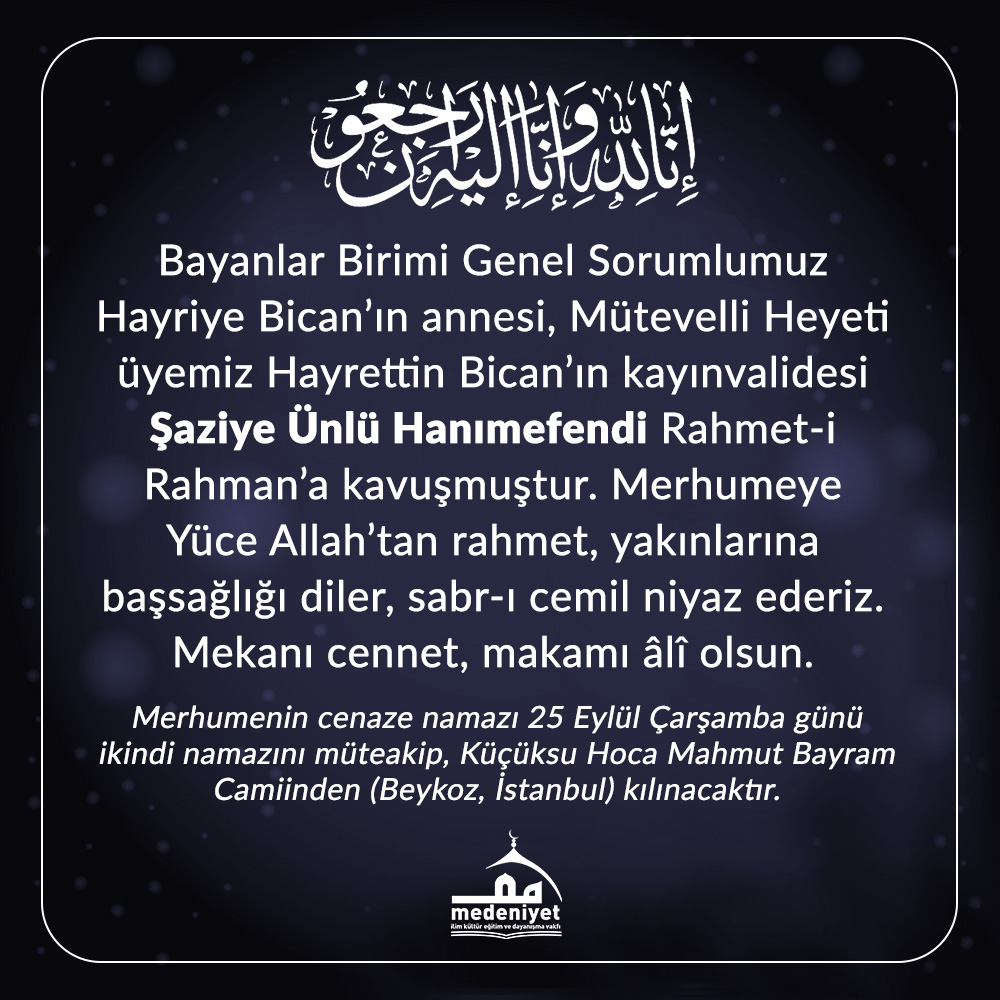 şaziye ünlü hayriye bican taziye